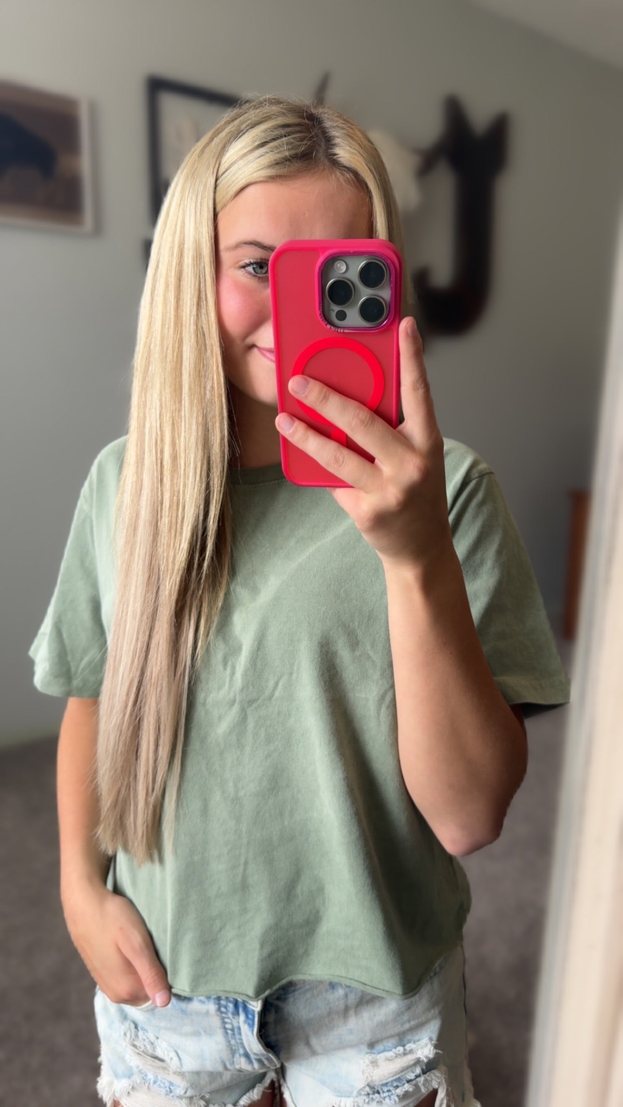 Mineral Washed Cropped Tee